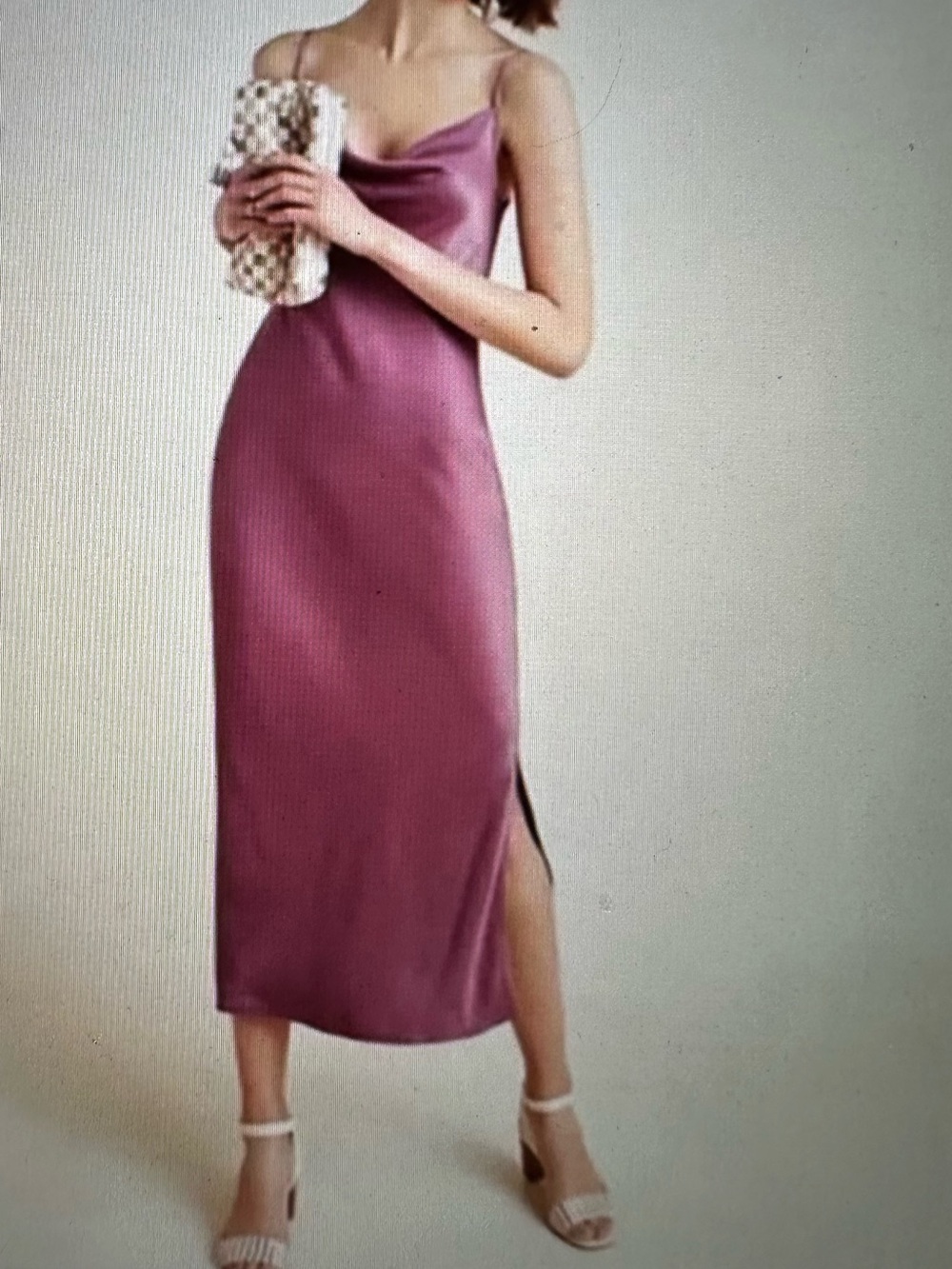 Anthropologie plum Elyse slip dress, XXS